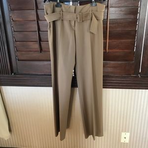 Prada virgin wool belted dress pant
